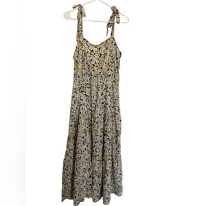 Social Standard black white and yellow maxi dress